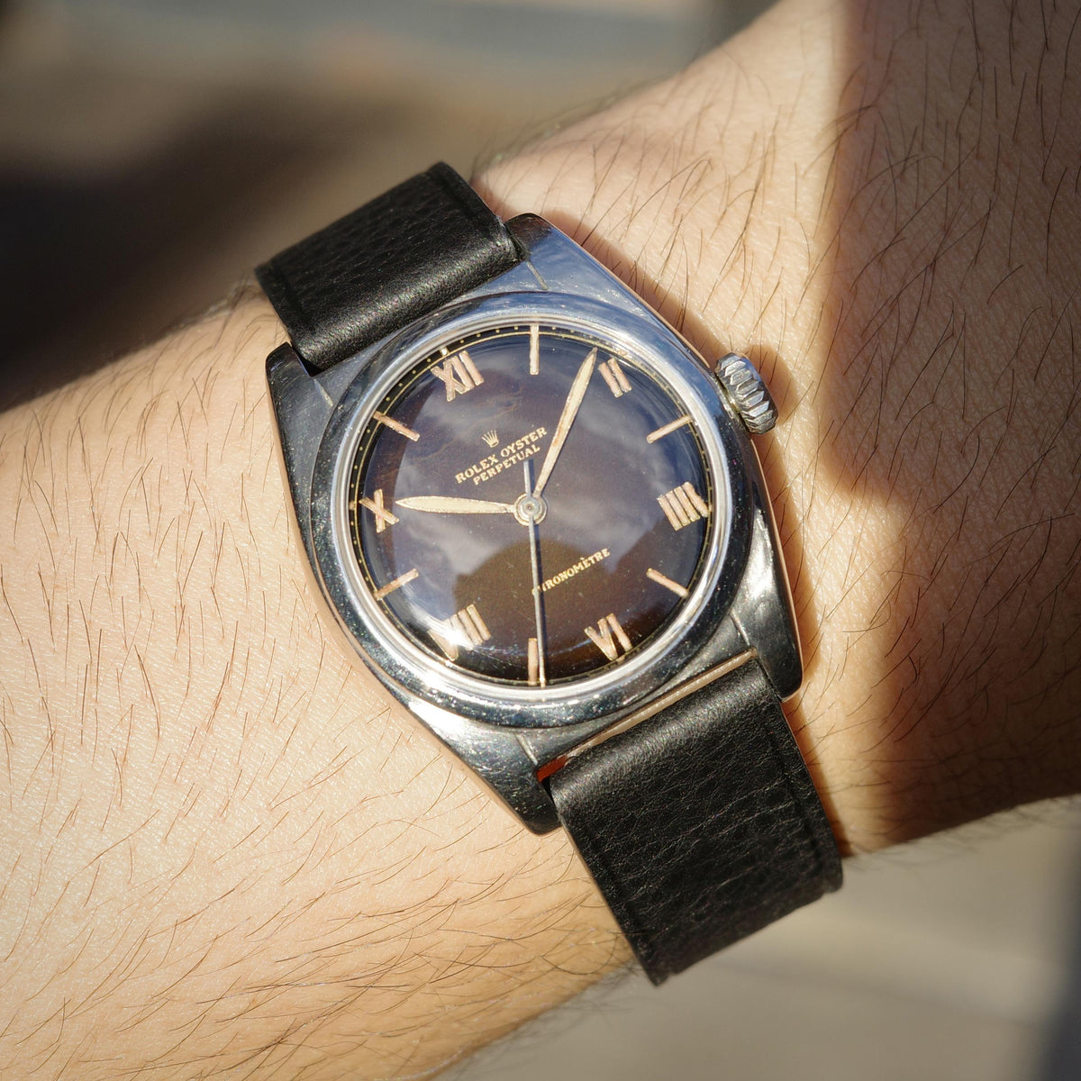 1948 Rolex Bubbleback 6050 Tropical Dial Watch