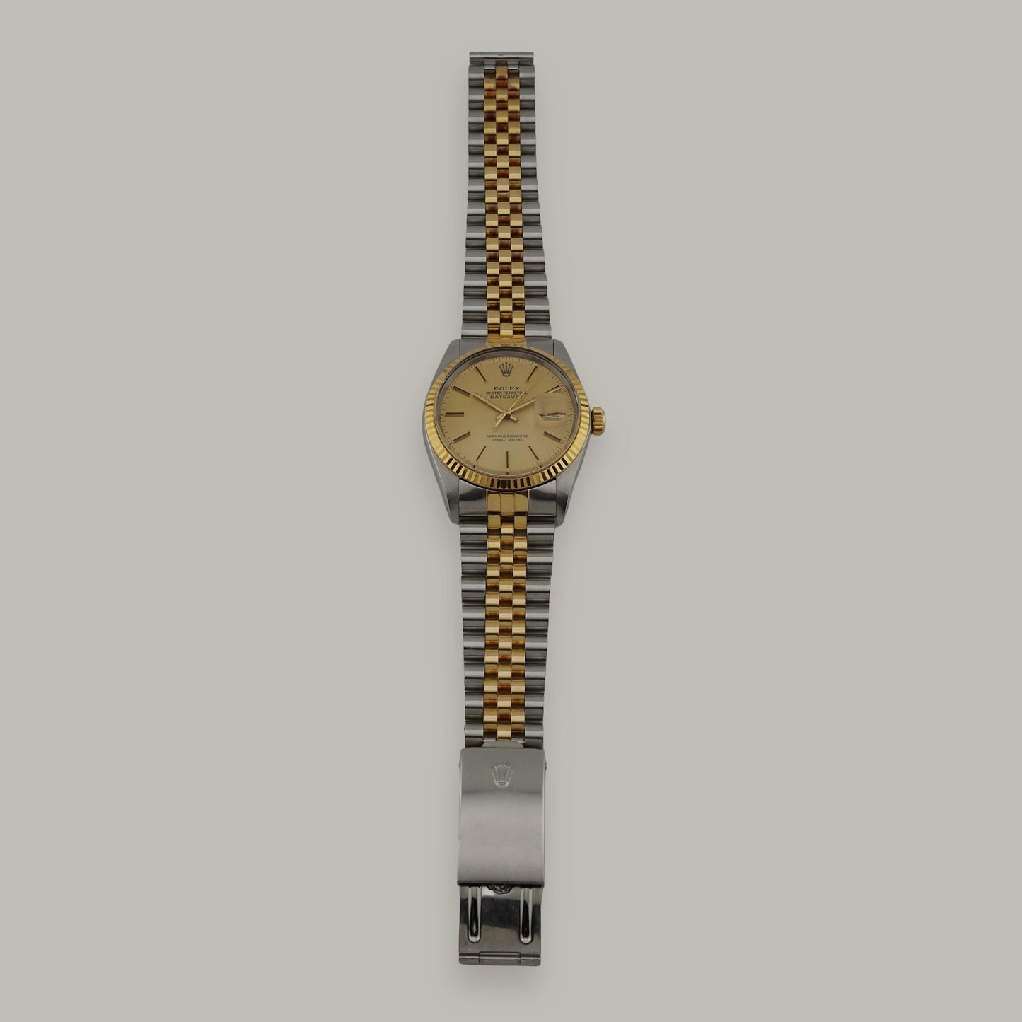 1986 Two-Tone Rolex Datejust 16013 36mm Champagne Dial w/Papers Watch