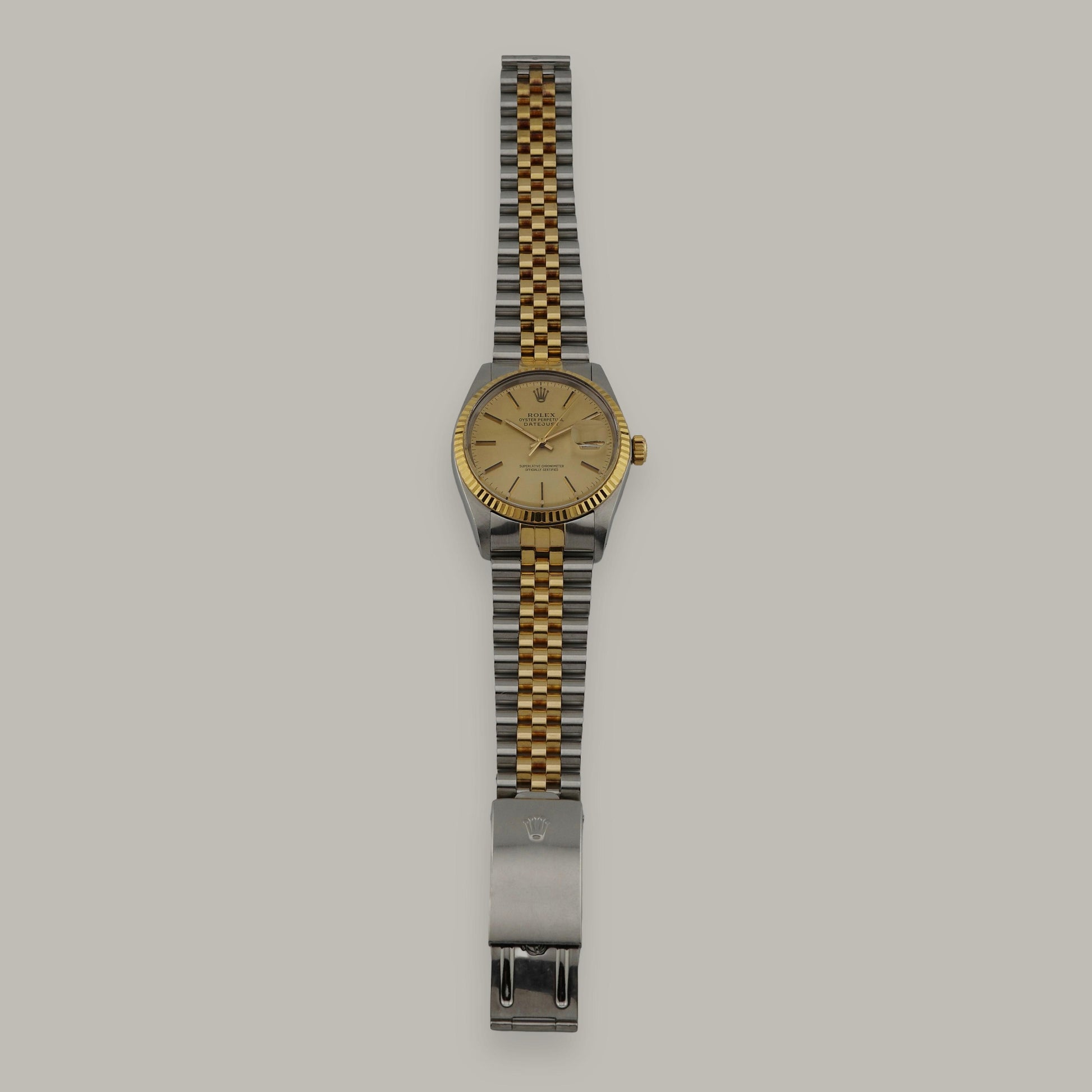 1986 Two-Tone Rolex Datejust 16013 36mm Champagne Dial w/Papers Watch