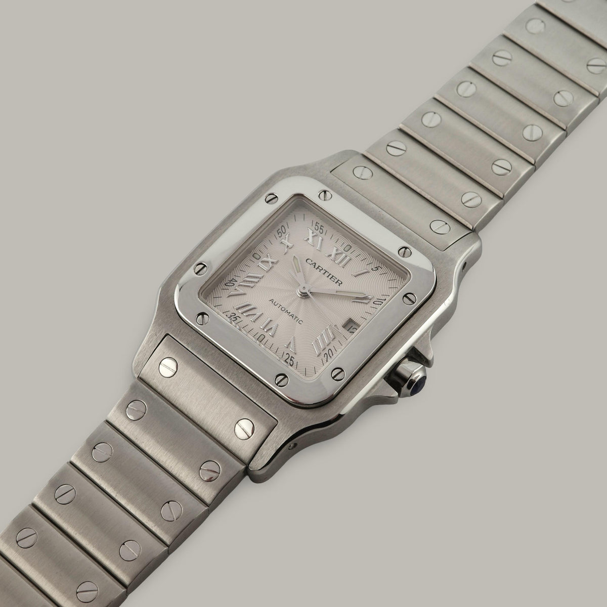 Stainless Steel Cartier Santos Galbée W20040D6 Large Model Watch