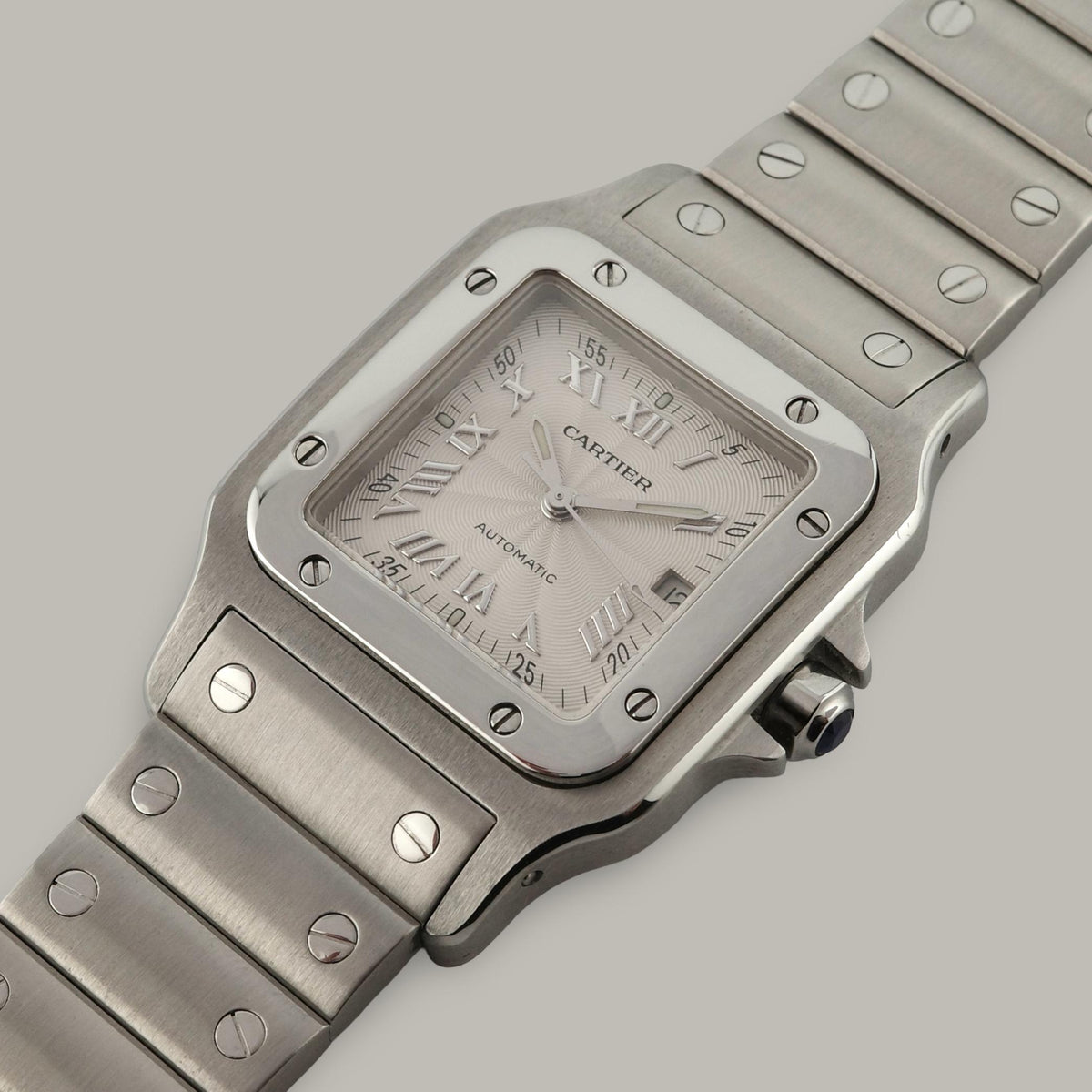 Stainless Steel Cartier Santos Galbée W20040D6 Large Model Watch