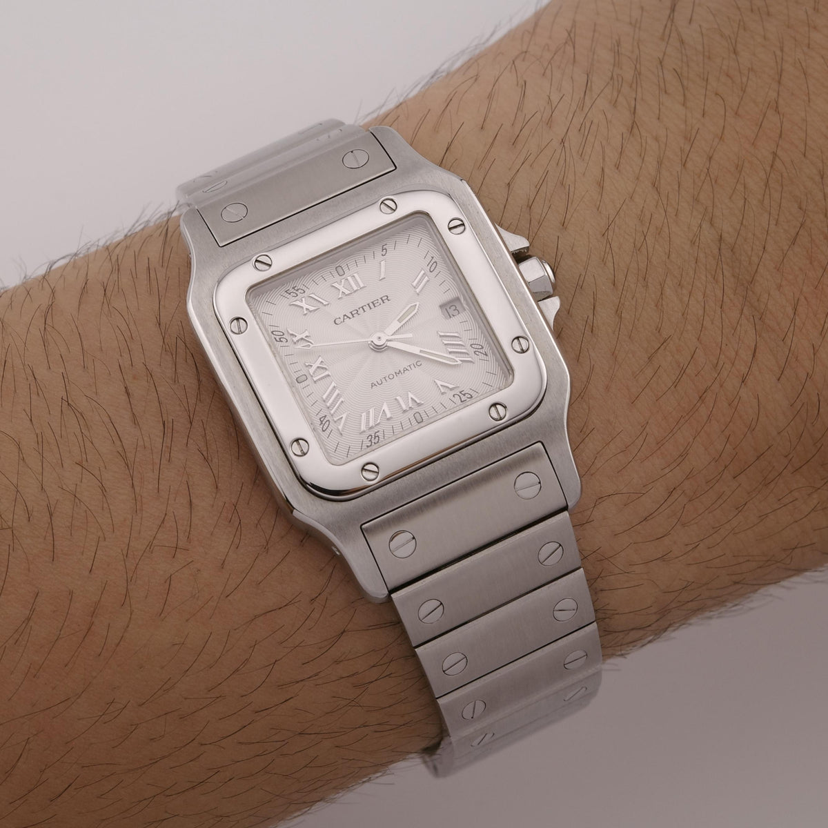 Stainless Steel Cartier Santos Galbée W20040D6 Large Model Watch