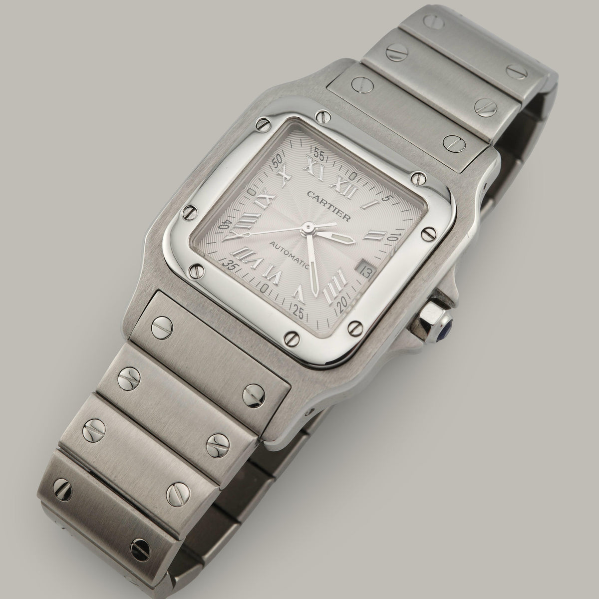 Stainless Steel Cartier Santos Galbée W20040D6 Large Model Watch
