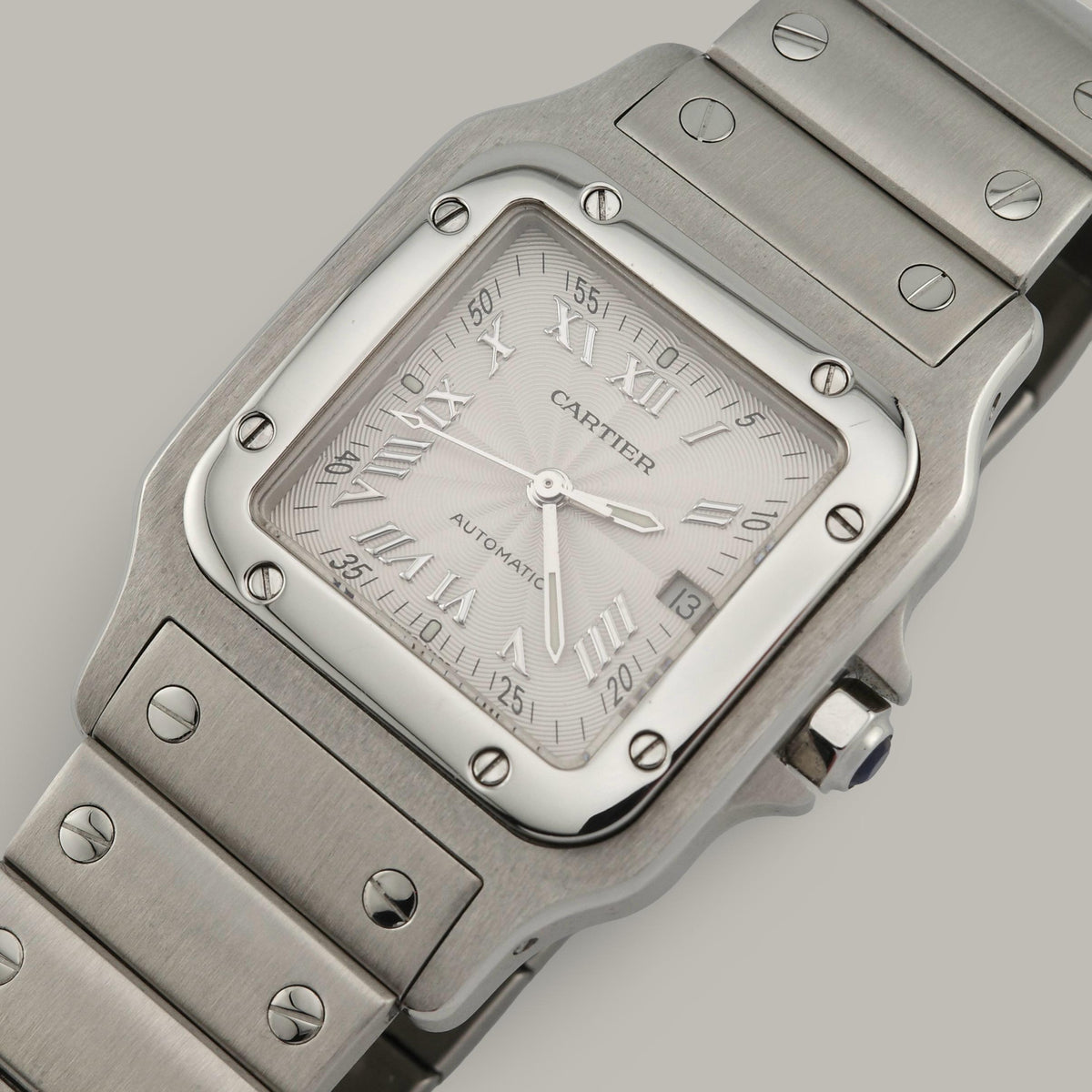 Stainless Steel Cartier Santos Galbée W20040D6 Large Model Watch
