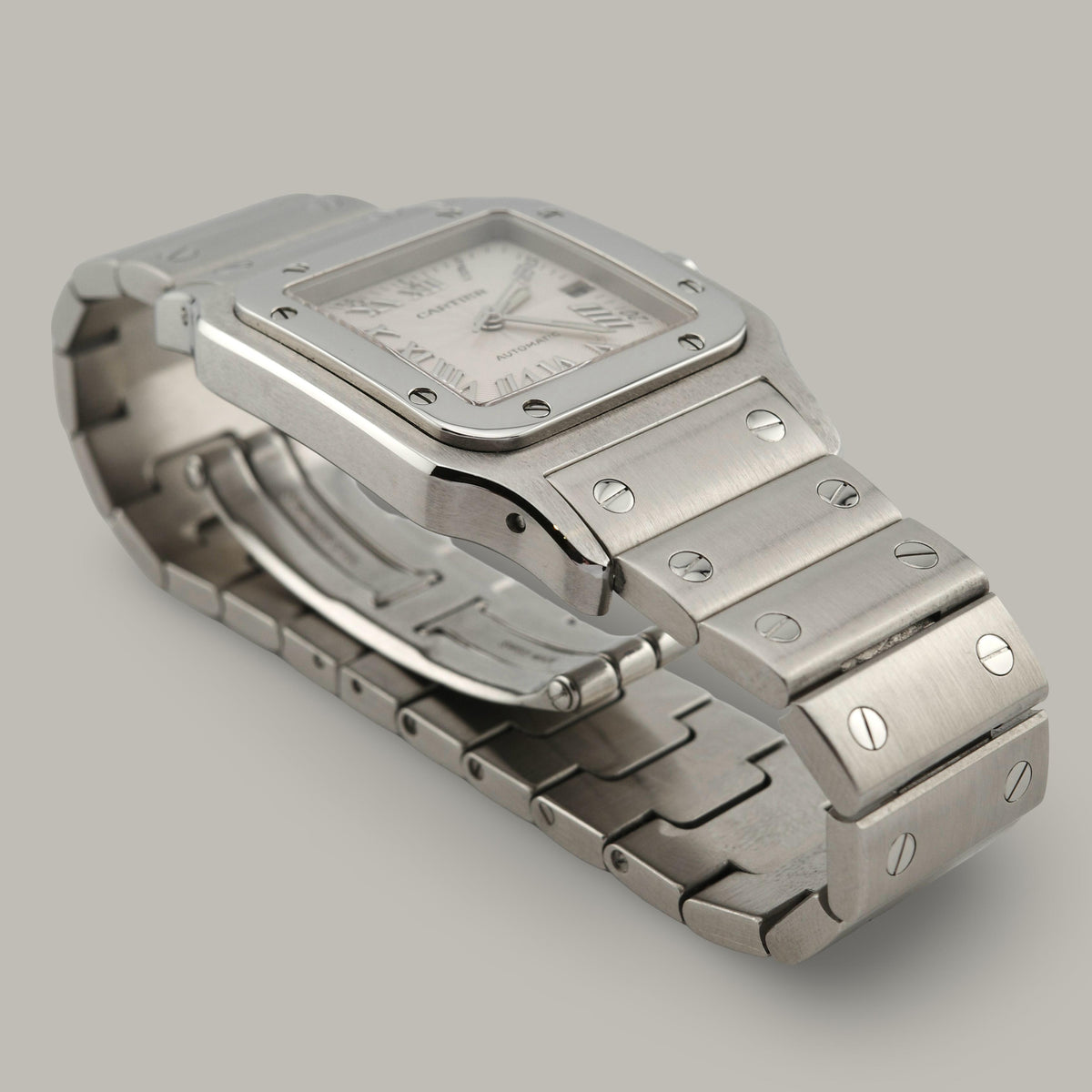 Stainless Steel Cartier Santos Galbée W20040D6 Large Model Watch