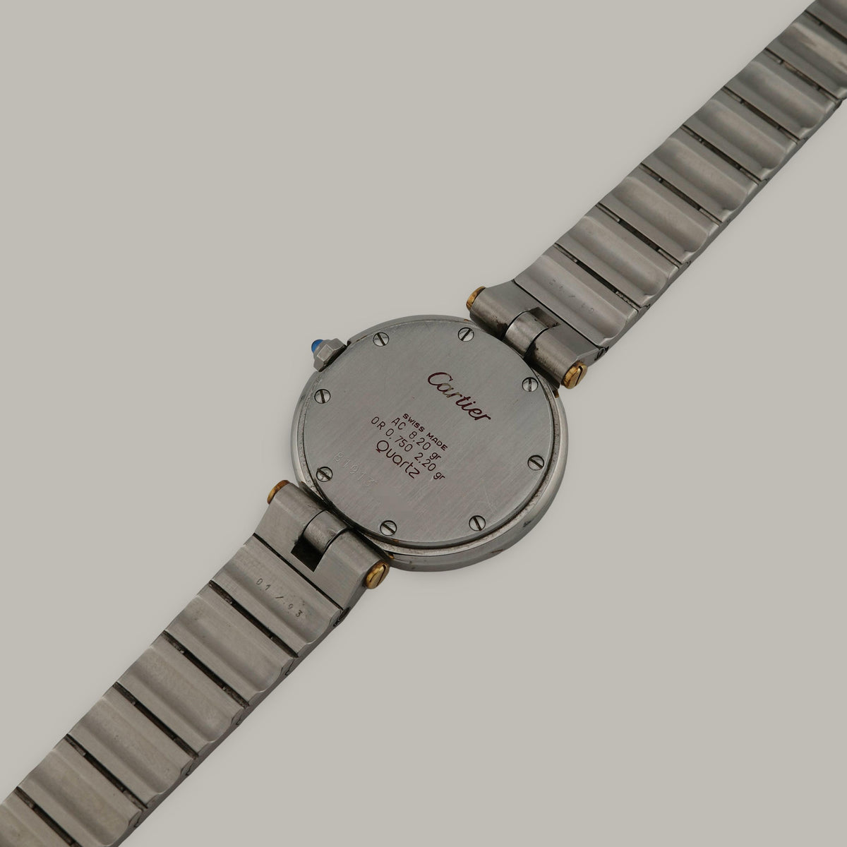 Two-Tone Cartier Santos Ronde 81913 Grey Ghost Dial Watch