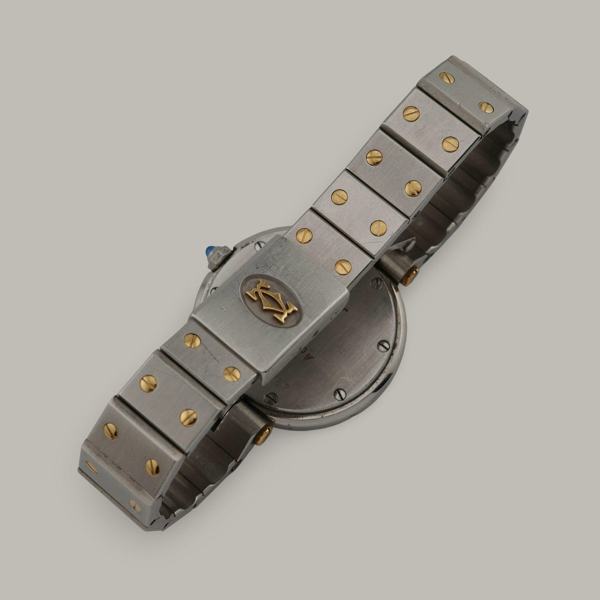 Two-Tone Cartier Santos Ronde 81913 Grey Ghost Dial Watch