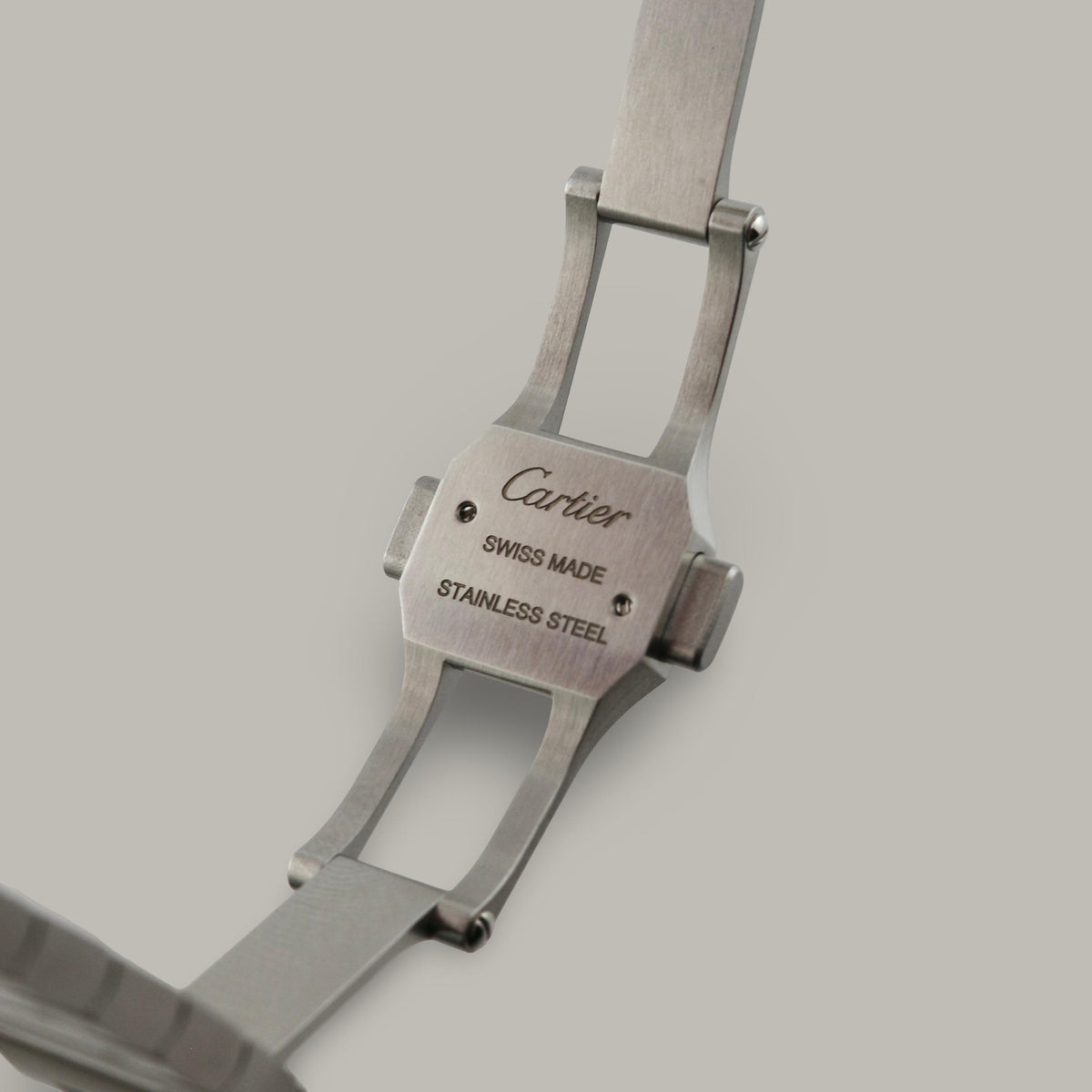 Stainless Steel Cartier Santos de Cartier WSSA0061 Medium Model Green Dial Watch