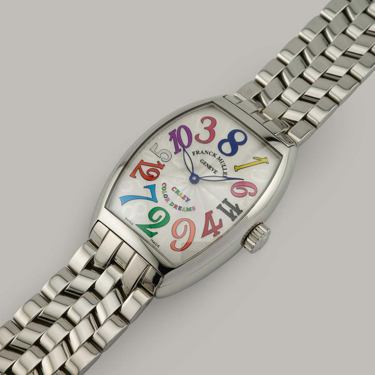 Stainless Steel Franck Muller Cintrée Curvex Crazy Hours Color Dreams 7851 Watch