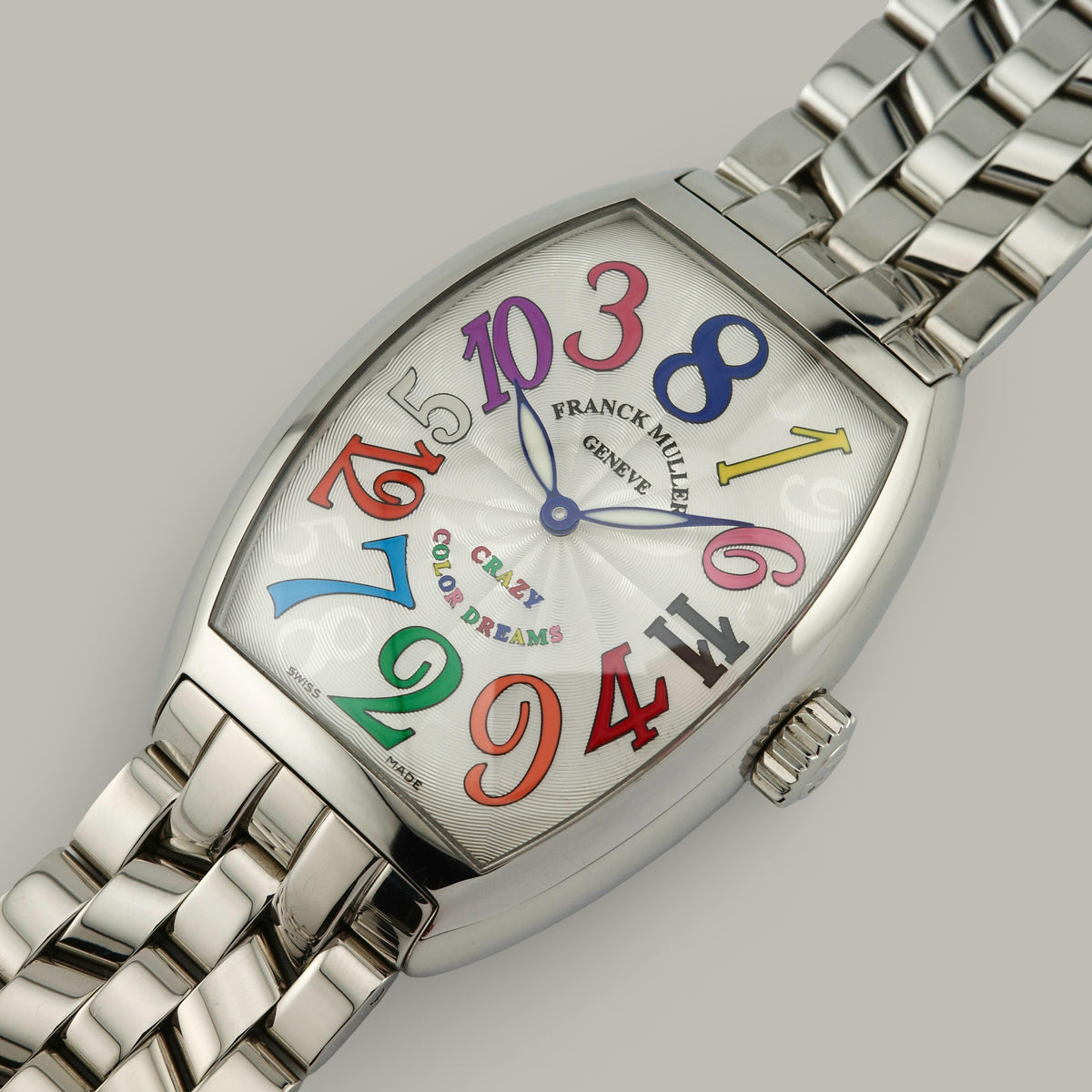 Stainless Steel Franck Muller Cintrée Curvex Crazy Hours Color Dreams 7851 Watch