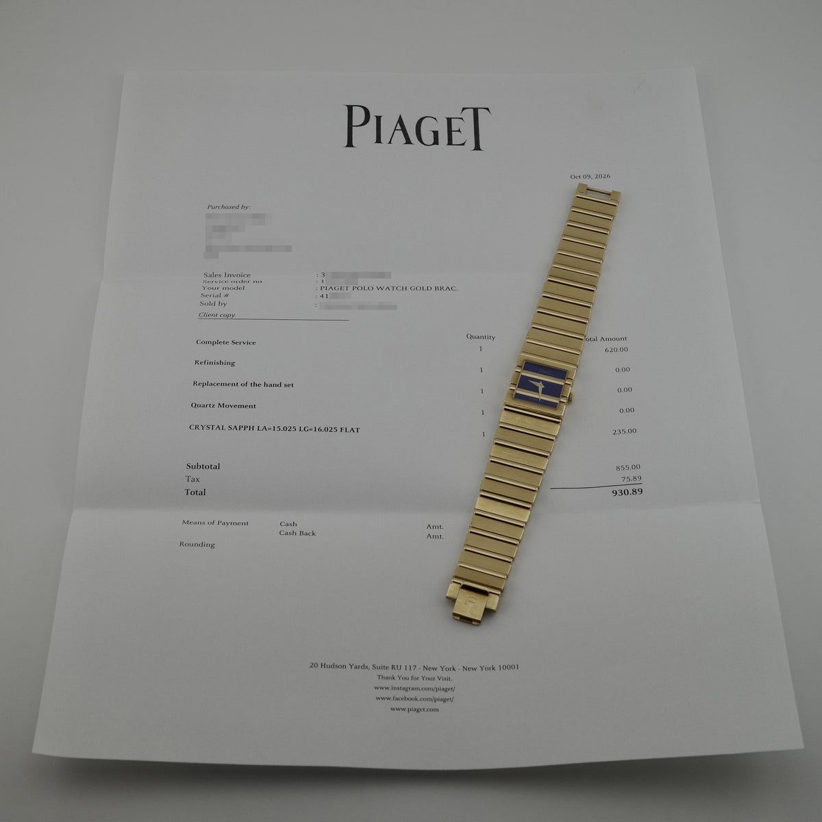18K Piaget Polo 8131 Lapis Lazuli Dial Watch