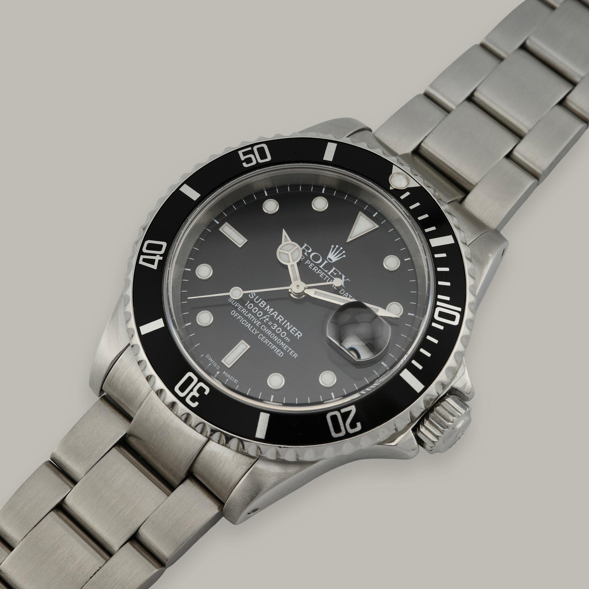 1999 Stainless Steel Rolex Submariner Date 16610 Watch