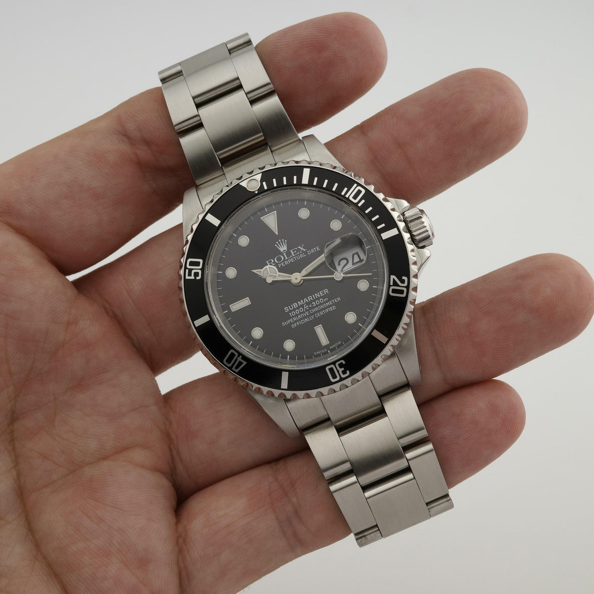 1999 Stainless Steel Rolex Submariner Date 16610 Watch