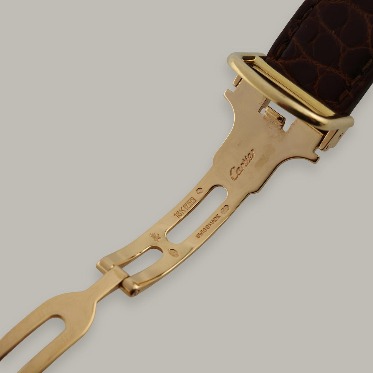 18K Cartier Tank Obus 2380D W1527551 "CPCP" Large Model Watch