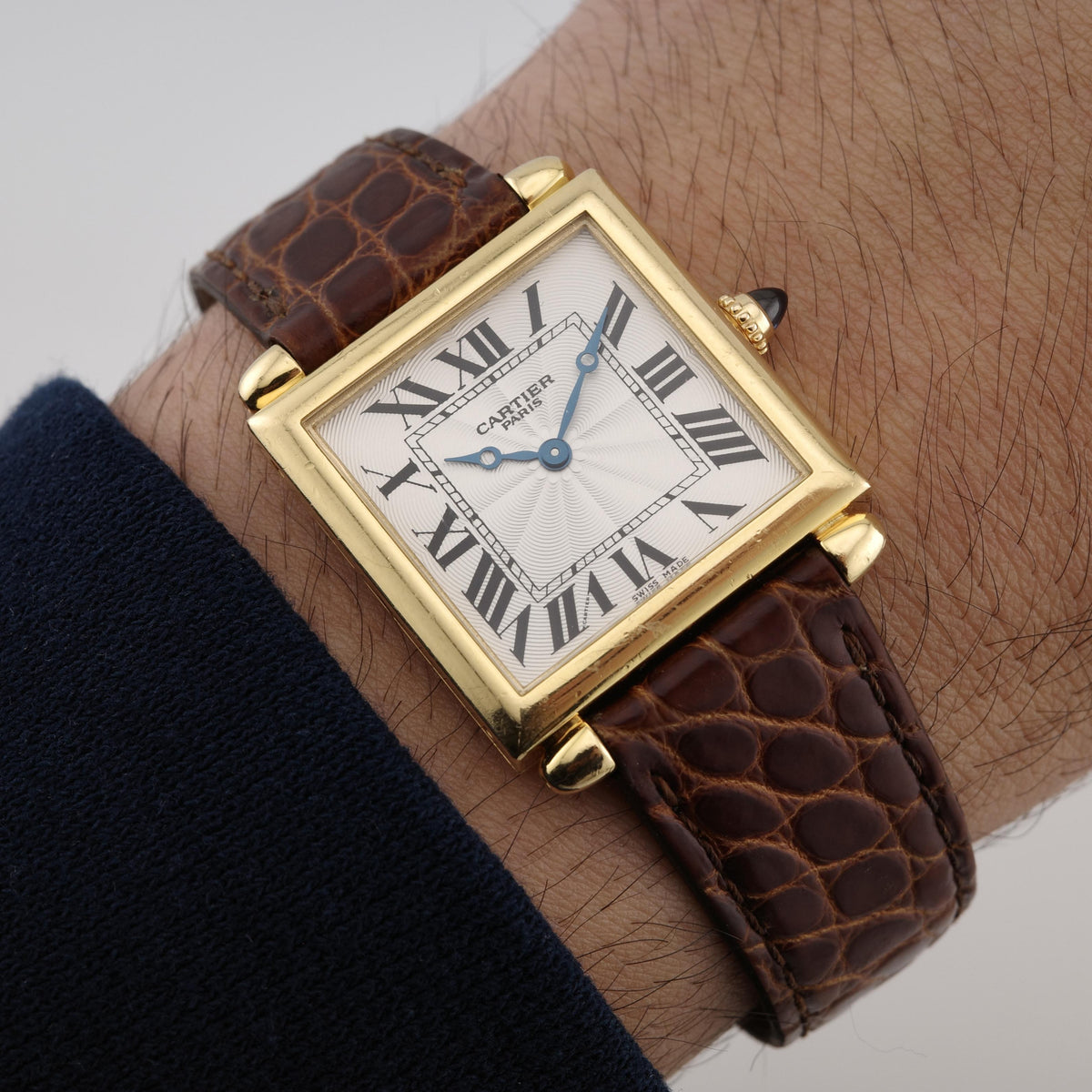 18K Cartier Tank Obus 2380D W1527551 "CPCP" Large Model Watch
