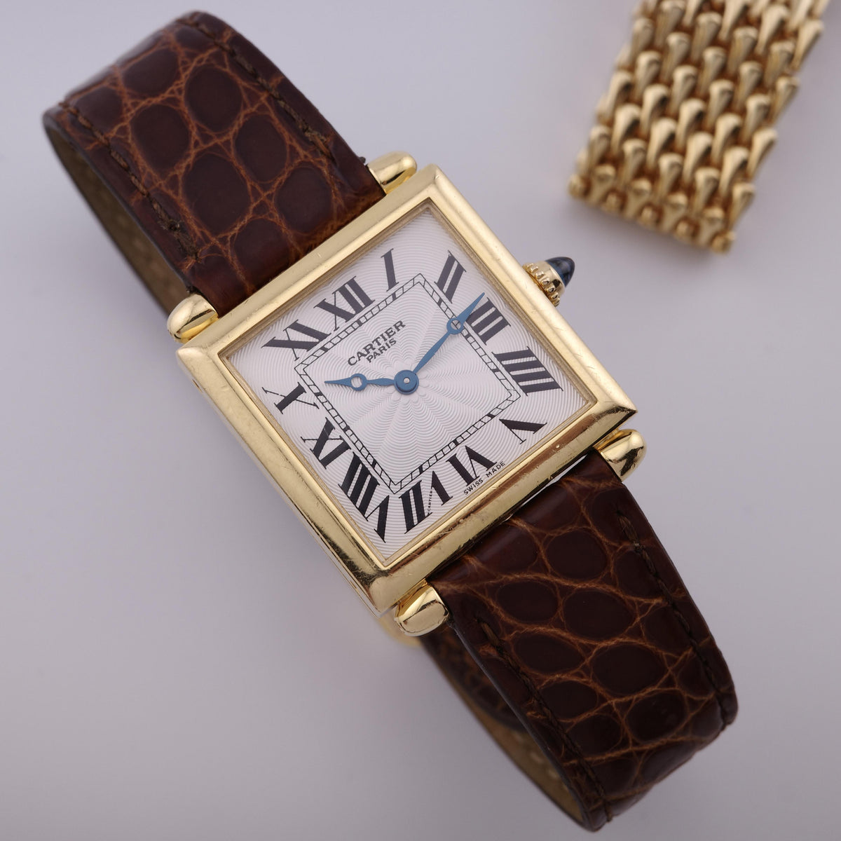 18K Cartier Tank Obus 2380D W1527551 "CPCP" Large Model Watch
