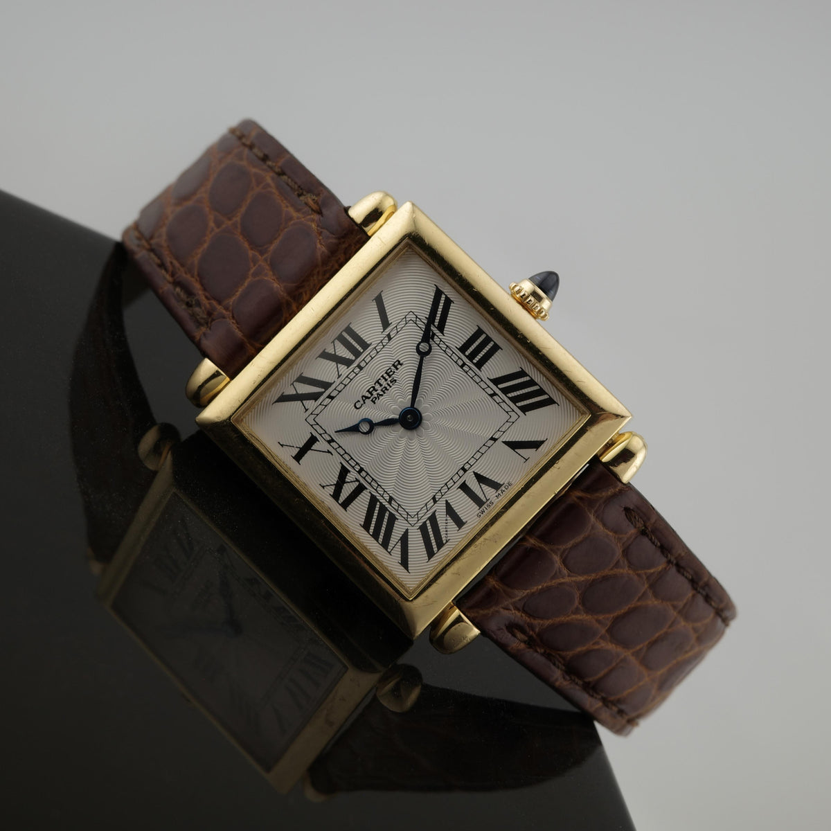 18K Cartier Tank Obus 2380D W1527551 "CPCP" Large Model Watch