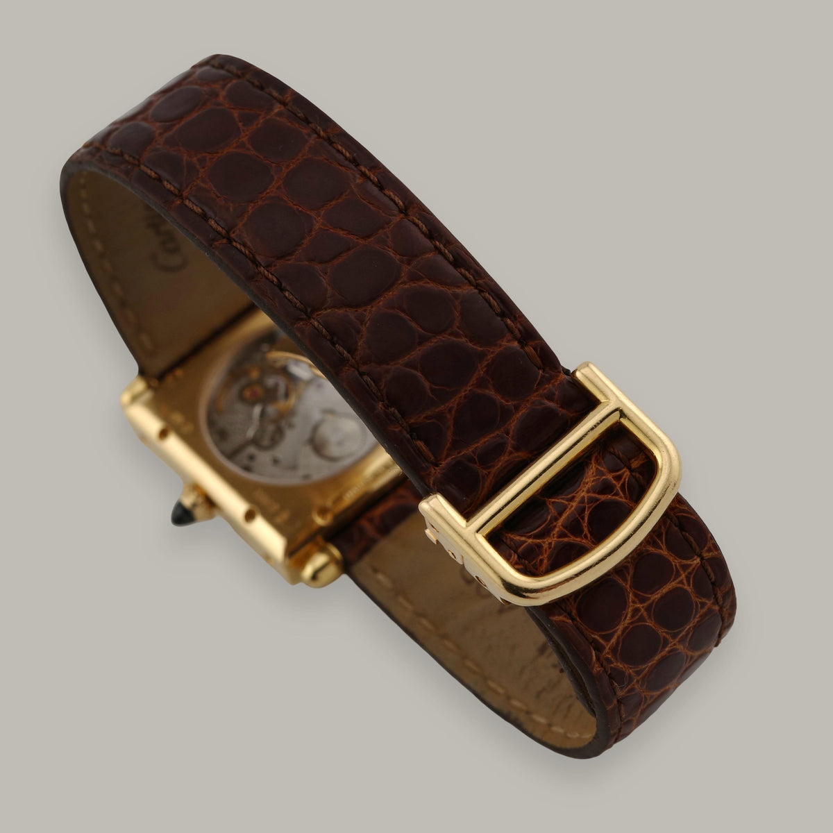 18K Cartier Tank Obus 2380D W1527551 "CPCP" Large Model Watch