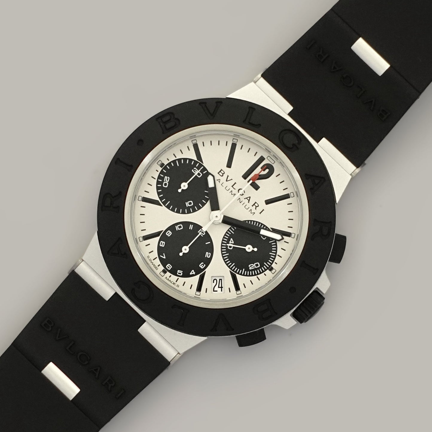 Bvlgari for Evan Mock Aluminum Chronograph Watch