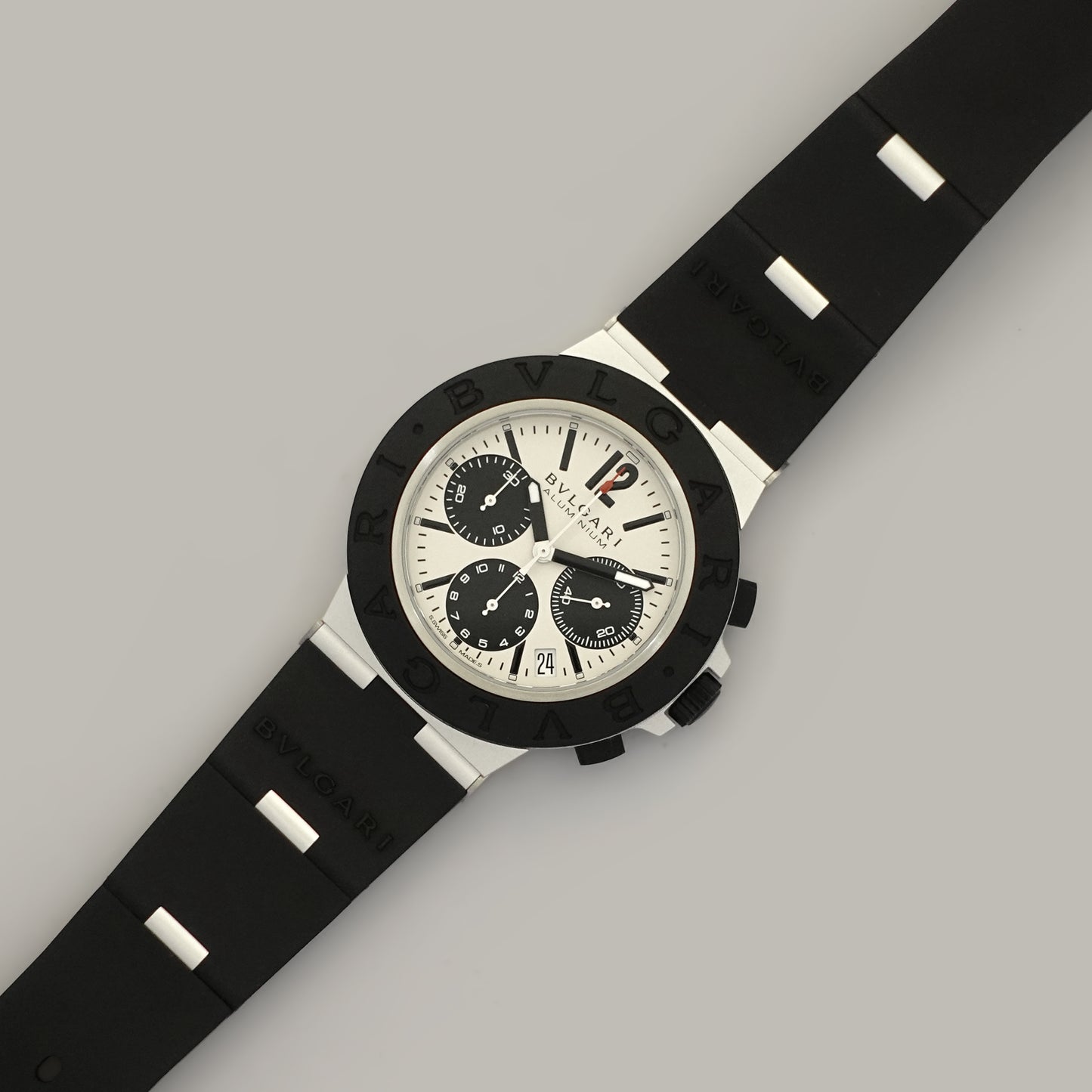 Bvlgari for Evan Mock Aluminum Chronograph Watch