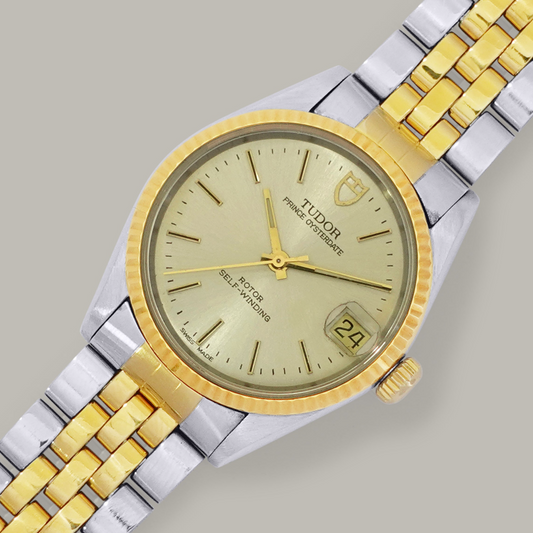 Tudor Prince Oysterdate Watch (18K Yellow Gold/Stainless Steel)